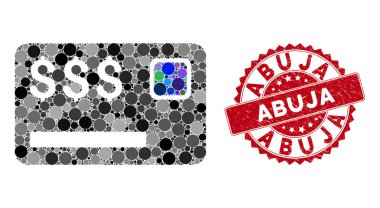 Grunge Abuja Damgalı Kolaj Kredi Kartı