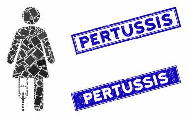 Hasta Kadın Mozaiği ve Tehlike Dikdörtgeni Mühür Mühürleri