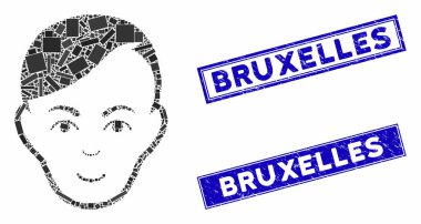 İnsan Başı Mozaiği ve Sıkıntı Dikdörtgenleri Filigranı