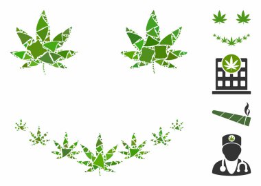 Marihuana gülümsemesi Joggly Pieces 'ın Mozaik Simgesi