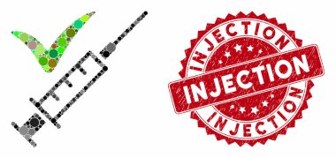 Mozaik Onaylanmış İğne Çizik İğne Damgası