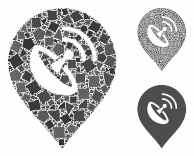 Anten haritası Trembly Parçalarının Mozaik Simgesi