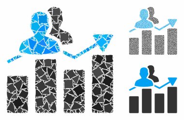 Seyirci Grafik Eşitsiz Parçaların Kompozisyon Simgesi