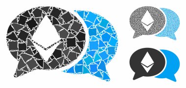 Tremulant Ögelerinin Ethereum sohbet Mozaik Simgesi