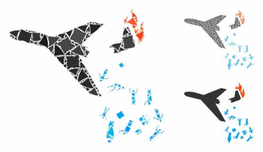 Uçaktan düşen Joggly Pieces Mozaik Simgesi yolcuları