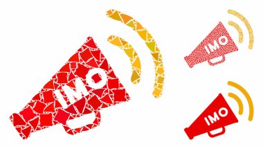 Imo megafon Uyarı Kompozisyon Unequal Parçaların Simgesi