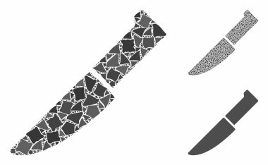 Raggy Ögelerinin Bıçak Mozaik Simgesi