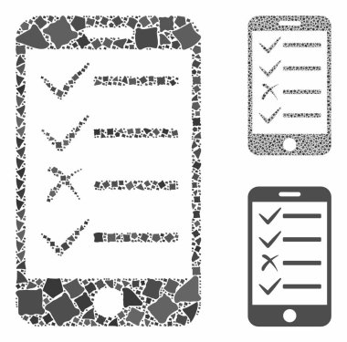 Mobil Yapılacaklar Listesi Eşitsiz Parçaların Bileşimi