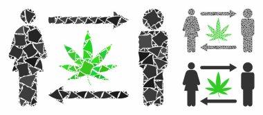 İnsanlar esrar Bileşimi Eşitsizliğin Simgesi 'ni değiş tokuş ediyorlar