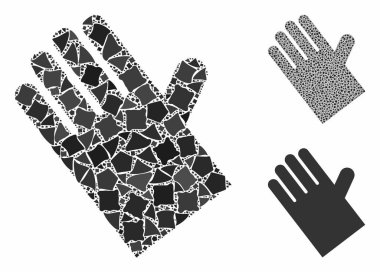 Lastik Eldiven Yeni Parçalar Mozaik Simgesi