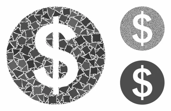 Icône de composition monétaire de pièces robustes — Image vectorielle