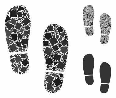 Titrek Ögelerin Çizme İzleri Mozaik Simgesi