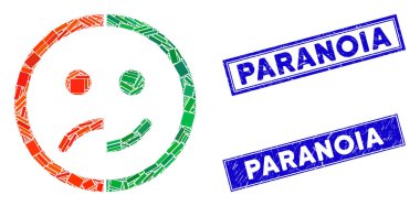 Bipolar Duygu Mozaiği ve Çizilmiş Dikdörtgen Paranoya Damgaları