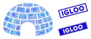 Igloo Mozaik ve Tehlike Dikdörtgeni Igloo Damgaları