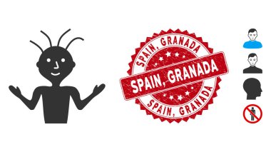 Tırmalanmış İspanya Çocuk Simgesi, Granada Damgası