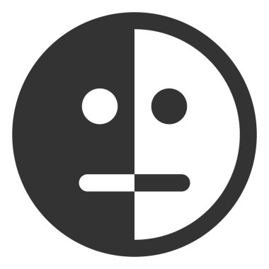 Düz Raster Bipolarite Yüz Simgesi