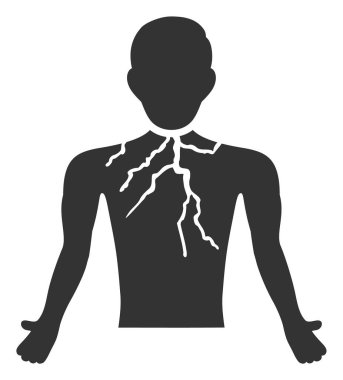 Düz Raster Göğüs Kanseri Simgesi