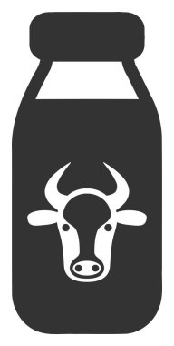 Düz Raster İnek Sütü Simgesi