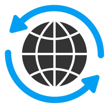 Düz Raster Küresel Teslimat Simgesi