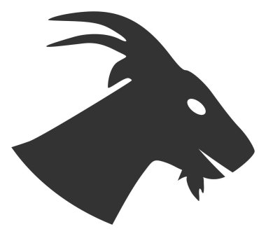 Düz Raster Keçi Başlığı Simgesi