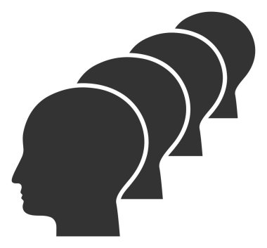 Düz Raster İnsanları Simgesi