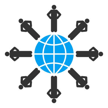 Düz Raster Gezegen Topluluğu Simgesi