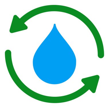 Düz Raster Su Tedavi Simgesi