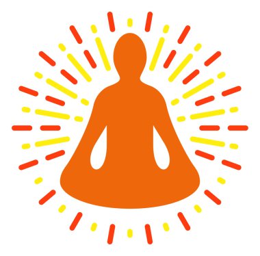 Düz Raster Yoga Meditasyon Simgesi