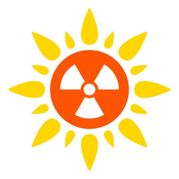 Düz Raster Atom Radyasyon Simgesi — Stok fotoğraf