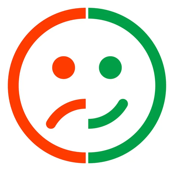 Ícone de Emoção Bipolar Flat Raster — Fotografia de Stock