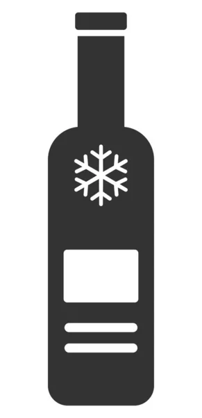 Płaska ikona butelki zimnej wódki Raster — Zdjęcie stockowe