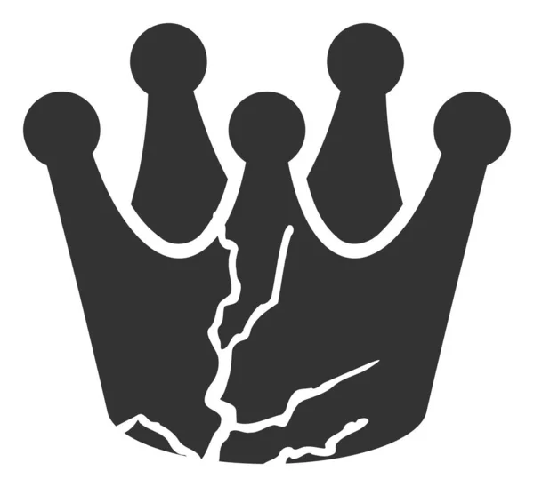 Düz Raster Yozlaşmış Monarşi Simgesi — Stok fotoğraf