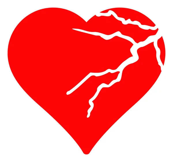 Flat Raster Corazón de amor corrompido icono — Foto de Stock
