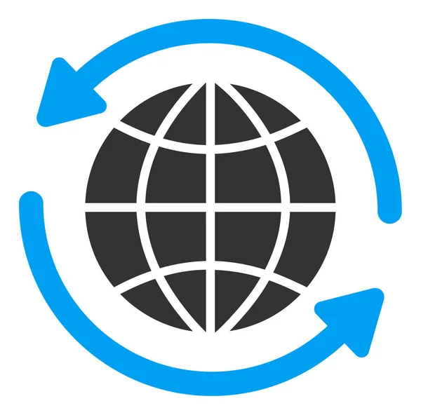 Flat Raster Global Delivery Icon — Φωτογραφία Αρχείου