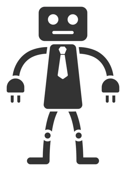 Flat Raster Official Robot Icon — Stock Photo, Image