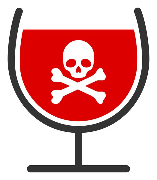 Flat Raster Poison Drink Glass Icon — 스톡 사진