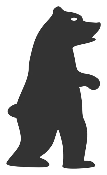 Platt raster stående björn ikonen — Stockfoto
