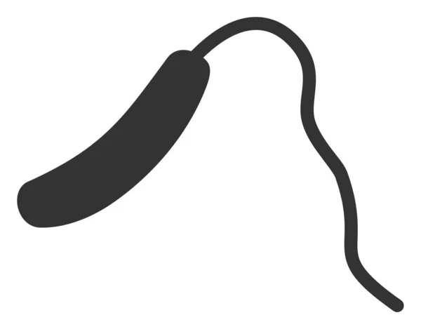 Płaska ikona Raster Vibrio Cholerae — Zdjęcie stockowe