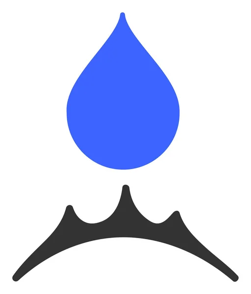 Плоская икона устойчивости к растровой воде — стоковое фото