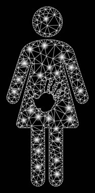 Parlak Kablo Çerçevesi Flare Benekli Kadın Tacizi