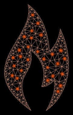 Işık lekeli Parlak Ağ 2d Ateş Alevi