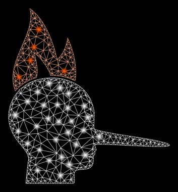 Fişek Kablosu Çerçevesi Alev Lekeli Yalancı