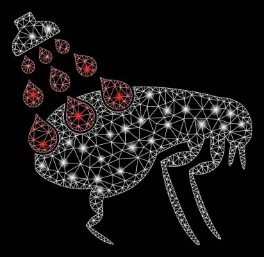 Fişek Kablosu Çerçevesi Fişek Benekli Pirelerden Kurtul