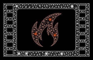 Işıl ışıl yanan benekli ateşli film.