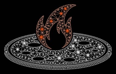 Işıl ışıl parlayan benekli sıcak pizza.