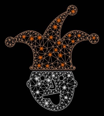 Parlak Ağ 2d Flaş Noktalı Aptal Kafa