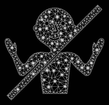 Parlak Izgara Ağı Işık Noktalı Guru Yok