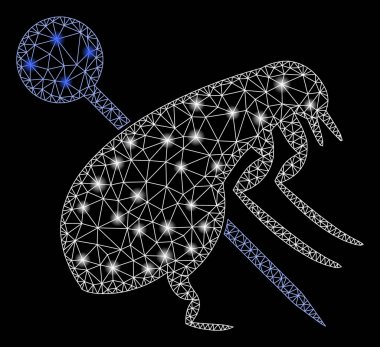 Parlak Ağ 2d Flaş Noktalı İğneli Pire