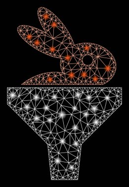 Işıl ışıl parlayan benekli Tavşan Püre Hunisi