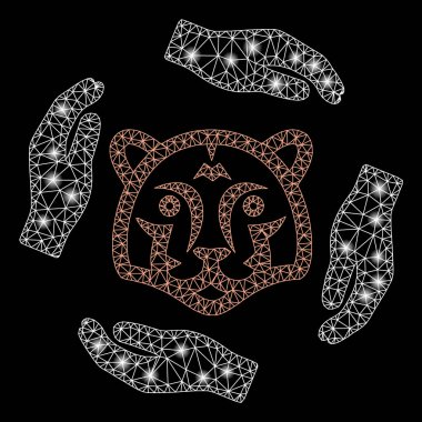 Işıl ışıl 2d Kaplanları Alevli Lekelerle Kurtarın